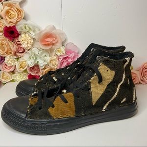 African Print High Top Converse Sneakers